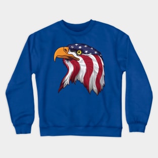 eagle head USA flag Crewneck Sweatshirt